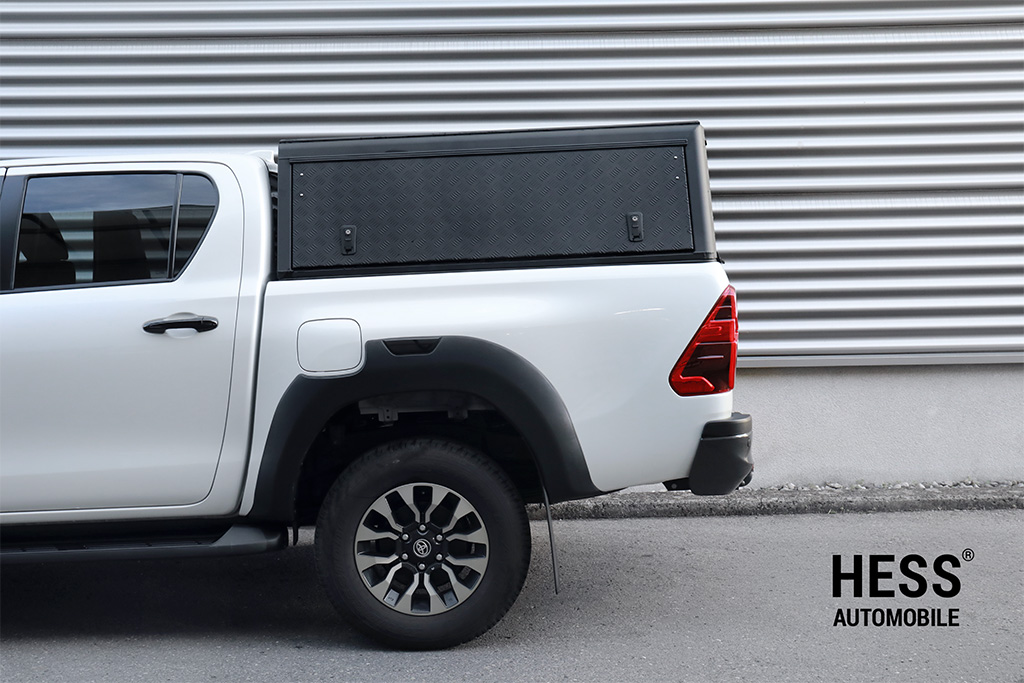 Alu-Cab Hardtop Explorer Toyota Hilux 2016+ Doppelkabine schwarz/ geriffelt