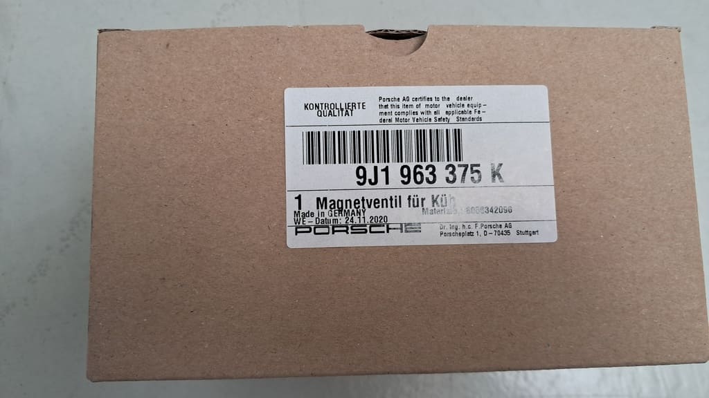 Original Magnetventil für den Kühlmittelkreislauf für Porsche Taycan