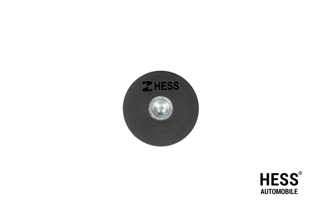 Neodym-Magnetsystem Ø 45 mm schwarz gummiert mit Aussengewinde, hält ca. 31 kg