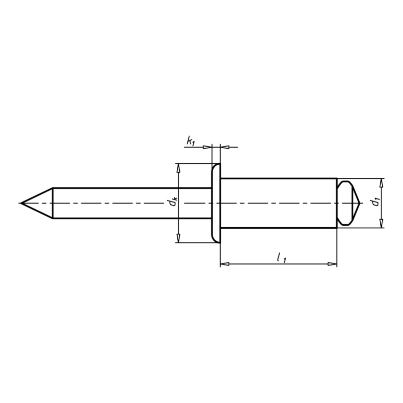 Blindniet Flachkopf 4,8X16