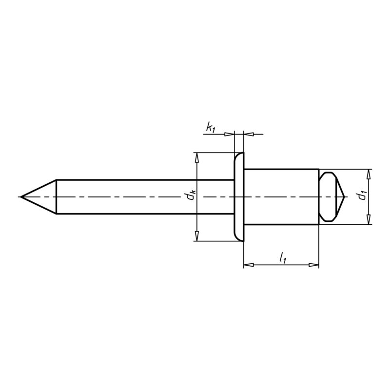 Blindniet Flachkopf 6X10