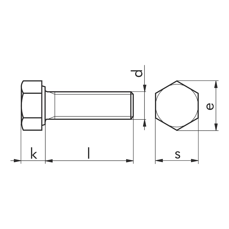 Sechskantschraube mit Gewinde M10X60mm