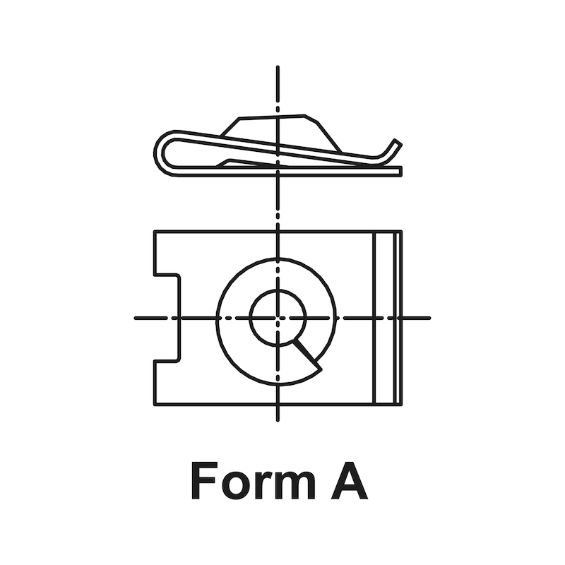 Blechmutter mit geschlossenem Eindrehbereich, D3,9mm