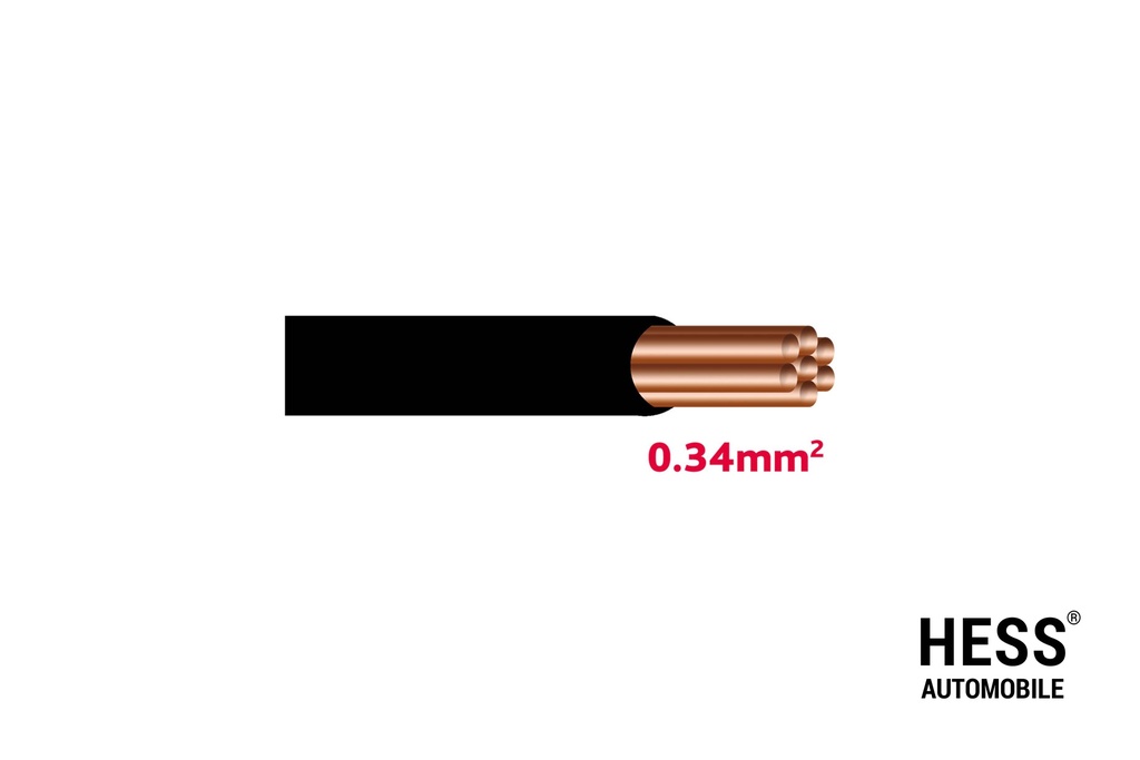 Autolichtkabel 0.34 mm schwarz