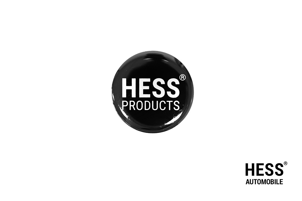 Hess Logo Aufkleber Nabendeckel schwarz