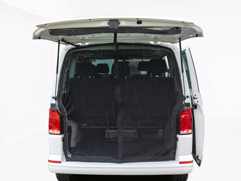 Moskitonetz mit Magnetbefestigung bei der Heckklappe für Ford Custom / VW new Transporter (2025)