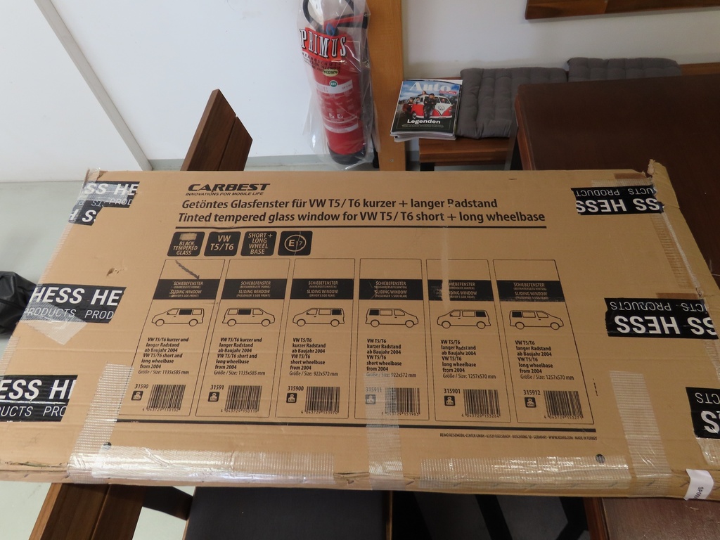 linke getönte Seitenscheibe VW T5/T6 – Occasion
