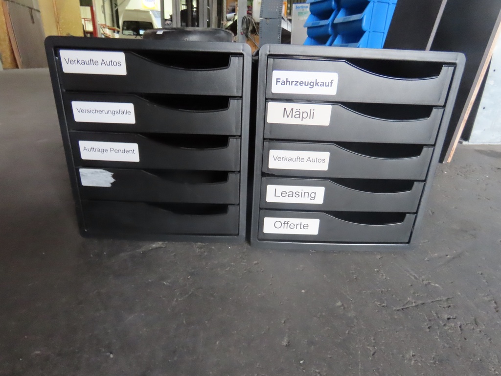 2 Büro-Schubladenboxen schwarz-Occasion