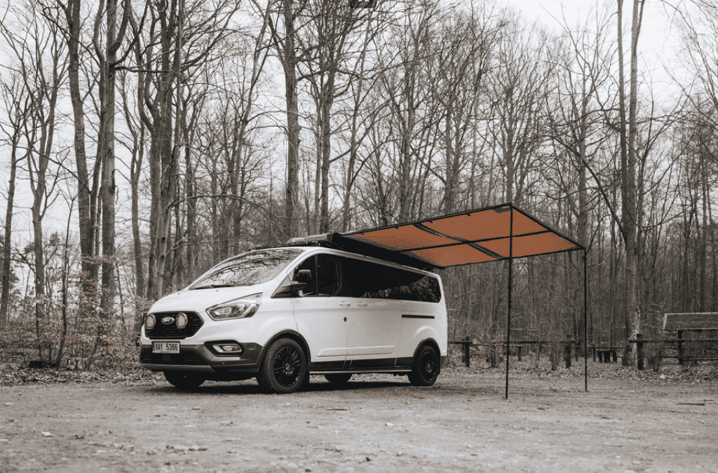 ARB Schwarzes Alu-Markisenzelt 3000mm mit LED-Licht