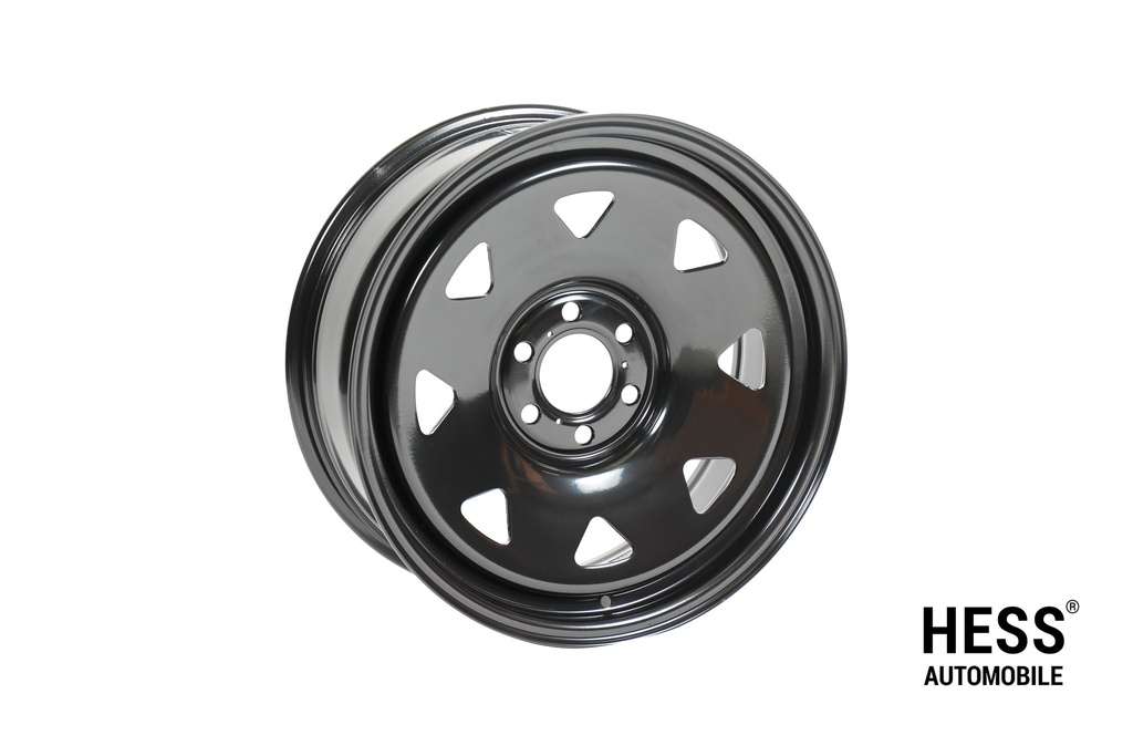 HESS H42, 18 Zoll, Steel Triangle Black, Offroad-Stahlfelge für VW new Transporter Ford Custom