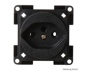 Einbausteckdose 230V schiefergrau