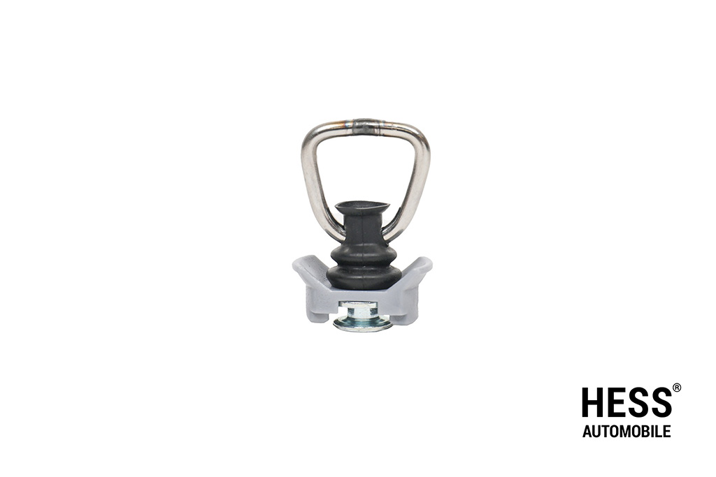 Airline Fitting aus Kunststoff mit Metallring, grau