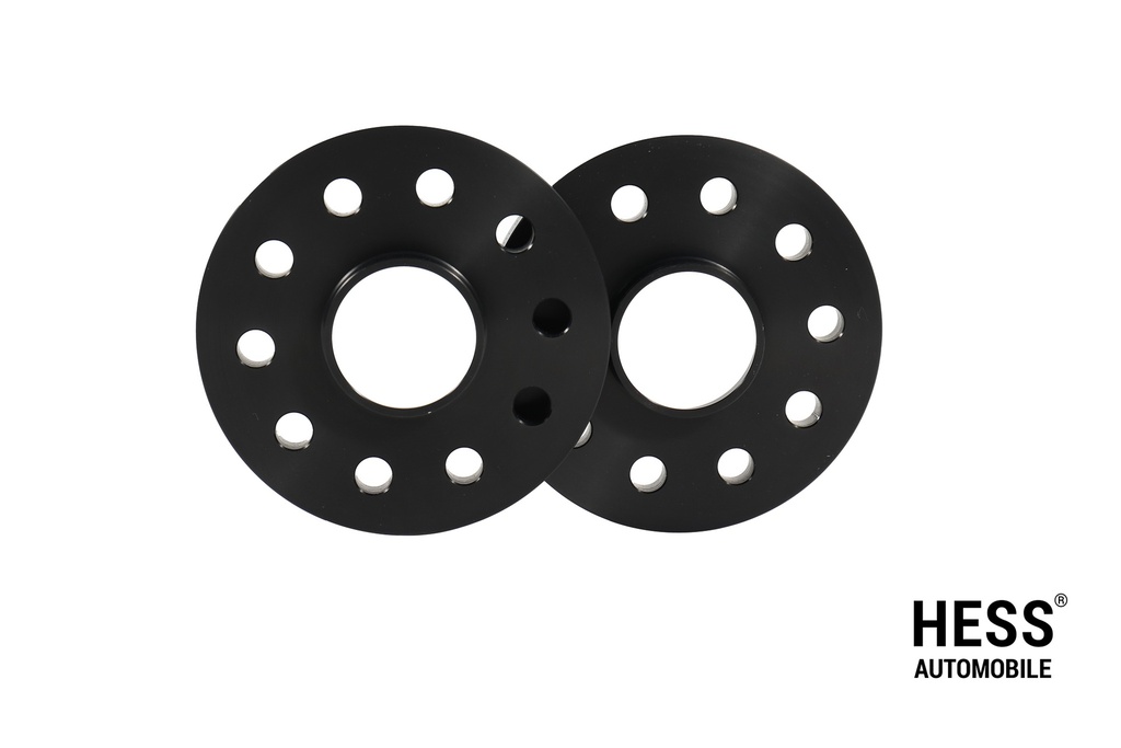 HESS Distanzscheiben 15mm, LK 5/120, schwarz, 2er Set exkl. Befestigungsschrauben